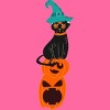 Women's Design By Humans Halloween Pumpkins and Witch Cat By famenxt Racerback Tank Top - 2 of 3