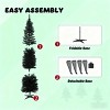 TopComfy Christmas Tree Stands Artificial Christmas Tree Festive Pencil Christmas Tree Cozy Snowy Decor for Living Room, Black, 36.64"*8.27"*8.67" - 4 of 4