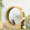 PawHut Cat Running Wheel, Cat Tree with Carpet Runway Cat Exercise Wheel with Brake Cat Tower Pet Furniture for Kittens - 2 of 4