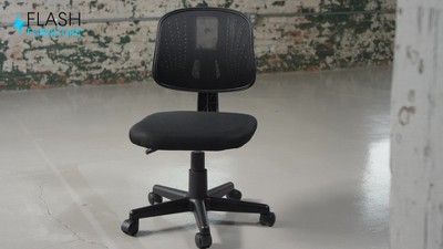 ErgoFlex Mid-Back Mesh Swivel Task Chair in Black