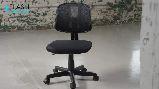 Flash Furniture Flash Fundamentals Mid-Back Mesh Swivel Task Office Chair with Pivot Back, 2 of 15, play video