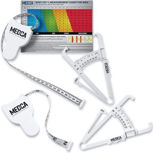 MEDca Body Fat Caliper & Tape Measure, Accurately Measures BMI - 1 of 4