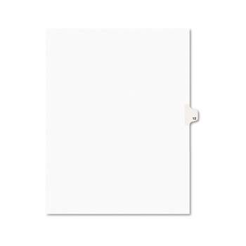 Avery-Style Legal Exhibit Side Tab Divider Title: 12 Letter White 25/Pack 11922