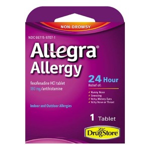 Allegra 180 Mg Allergy Relief 1PK (Pack of 6) - 1 of 3
