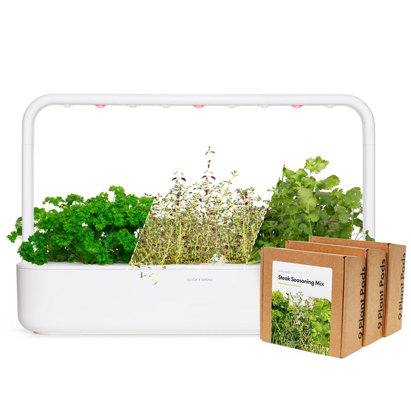 Click & Grow Indoor Steak Seasoning Gardening Kit, Smart Garden 9 with Grow Light and 36 Plant Pods, 1 of 13