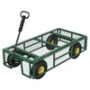 Garden Cart Steel Heavy Duty 900 LBS Yard and Garden Wagon with 10 inch Tire and Handle Attach to ATV or Tractor for Lawn Camping Farm Yard - 2 of 4