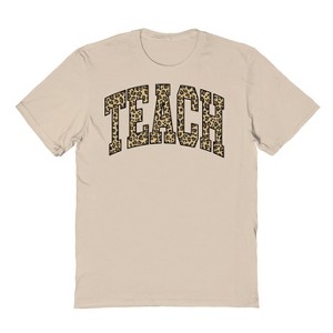 Social Collective Men's Leopard Teach Short Sleeve Graphic Cotton T-Shirt - 1 of 3