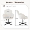 Costway Criss Cross Chair Swivel Cross Legged Chair with Adjustable Height for Home Office - 3 of 4