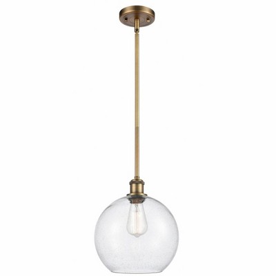 Athens - 1 Light Stem Hung Mini Pendant In Industrial Style-13 Inches Tall and 10 Inches Wide