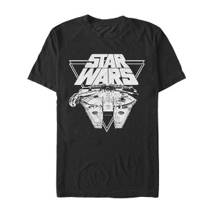 Men's Star Wars The Last Jedi Millennium Falcon Triangle T-Shirt - 1 of 4