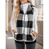 Women's Fleece Plaid Vest - Little Daisy Closet - 3 of 3