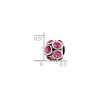 Black Bow Jewelry Sterling Silver with Pink Crystals October Bubble Bead Charm - 2 of 3