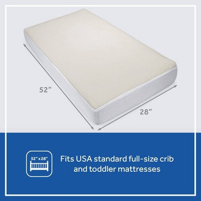 Sealy Quilted Crib Mattress Pad with Organic Cotton Top_5