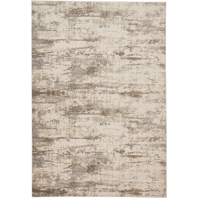 Parker Transitional Abstract Ivory/Brown Area Rug