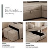 104.5" Reversible L-Shape Sectional Sleeper Sofa with Storage Chaise & 2 Stools - Convertible 3-Seat Sofa Bed for Living Room - 4 of 4