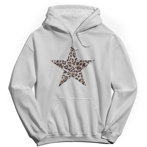 Rerun Island Men's Animal Print Star Long Sleeve Graphic Cotton Sweatshirt Hoodie - 1 of 4