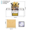 Unique Bargains 3D Handcrafted Pop-Out Funny Greeting Card Black Gold - 2 of 4