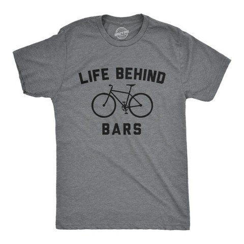 Мужские футболки Crazy Dog T-Shirts, Inc. Mens Funny T Shirts Life Behind Bars Sarcastic Bicycle Graphic Novelty Biking Tee for Men - Crazy Dog Men's T Shirt With Sarcastic Sayings Dark M