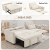 2-in-1 Sofa Bed with Reversible Recliner, 3 Seat Sleeper Sofa with Adjustable Backrest, Chenille Sofa with USB Ports for Living Room-Coolbibila - 3 of 4