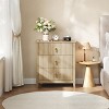 Wood Nightstand Fluted Dresser, 27.5" Wide 3-Drawer Bedside Tables, Modern Chest of Drawers, Storage End Table for Living Room, Bedroom - 3 of 4