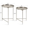 Kate and Laurel Ulani Round Metal Accent Table Set - 2 of 4