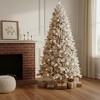 HomeRoots 8' White Pre Lit Full Flocked Fir Christmas Tree - 2 of 4