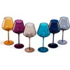 The Wine Savant Large Italian Dark Colored Crystal Wine Glasses, Perfect for All Celebrations, Unique Style & Home Decor - 6 pk - image 2 of 4