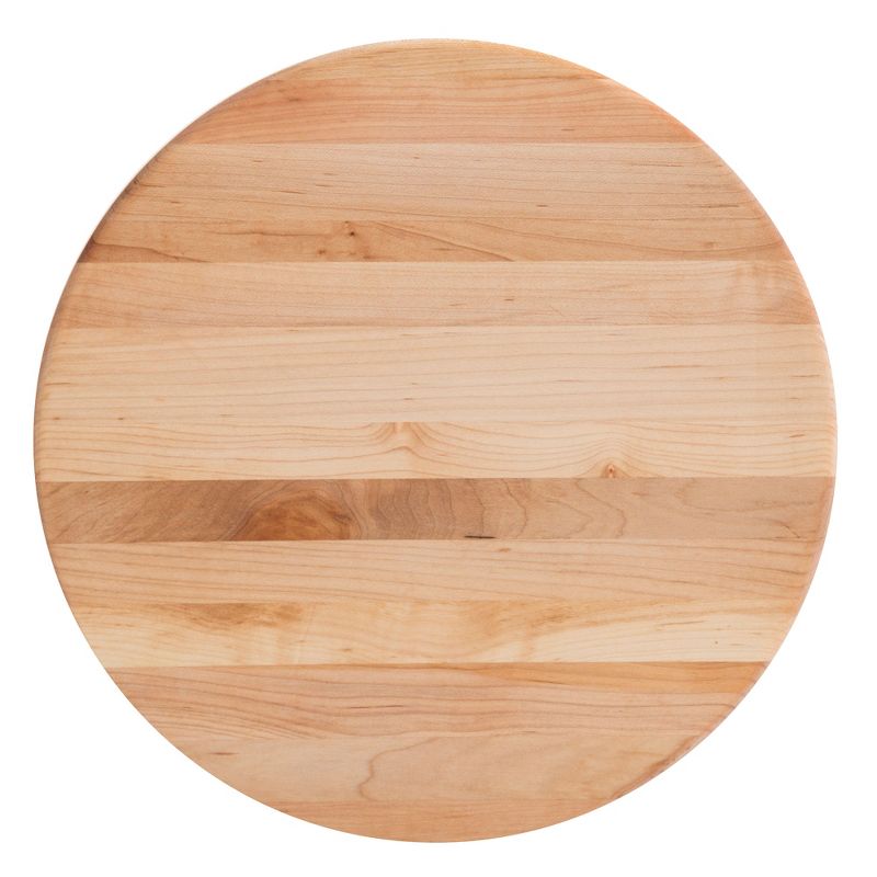 John Boos Boos Block B Series Round Wood Cutting Board with Feet, 1.5-Inch Thickness, 12" x 12" x 1 1/2", Maple, 3 of 5