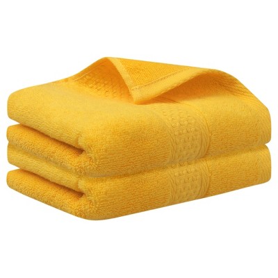 Unique Bargains Bathroom Quick Drying Cotton Hand Towel 13" x 30" 2 Pcs