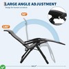 Camping ChairFoldable Patio Rattan Recliner 26" Wide Seat Lounger Sun LoungerSupport 330 LBS - 4 of 4