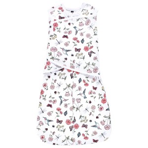 Hudson Baby Infant Girl Convertible Swaddle Sleep Sack, Hummingbird Garden - 1 of 4