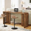 Tribesigns 63"Counter Height Pub Table, Rectangular High Top Kitchen & Dining Counter Tables with Louvered Base for Narrow Space - 4 of 4