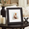 8x8 Black Square Frame with Shatter-Resistant Glass – Display 8x8 Photos or 4x4 with Mat – Wide Modern Design for Wall and Tabletop - 2 of 4