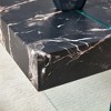 MAYEERTY 43.3"x23.6" Black Marble MDF Coffee Table - Glass Legs, Living Room Side/Display Table. - 3 of 4
