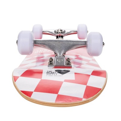 The Heart Supply Skateboard &#8211; Red and White Checkerboard_7