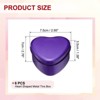 Unique Bargains Heart-Shaped Tinplate Candy Candle Cookie Storage Boxes with Lid 6 Pcs - 2 of 4