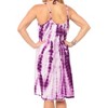 HAPPY BAY Women's Vacay Beach Summer Beachwear Dress Spaghetti Babydoll Lingerie Slip Nighty 1X-2X Lilac, Tie Dye - 2 of 4