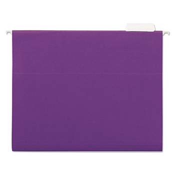 UNIVERSAL Hanging File Folders 1/5 Tab 11 Point Stock Letter Violet 25/Box 14120