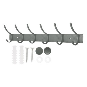Unique Bargains Wall Mount Coat Rack with Hooks Used for Hanging Hat Towel Bathrooms - 1 of 4