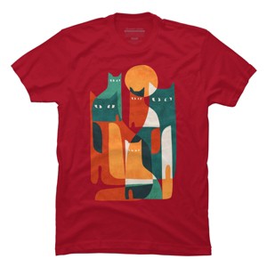 Men's Design By Humans Cat Cat Cat By radiomode T-Shirt - 1 of 4