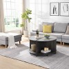 APRILSOUL 36.6"Round Coffee Table,Sturdy and Easy Assembly, 2-Tier with Storage for Living Room, Garden - 3 of 4