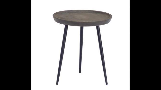 Belamy Eclectic Round Accent Table Gray - Treasure Trove Accents, 2 of 12, play video