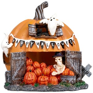 Northlight LED Lighted Pumpkin Village Halloween Decoration - 7" - 1 of 4