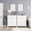 Black 5 Drawer Dresser with Round Handles and Waterproof Particle Board Surface for Bedroom Black - 3 of 4
