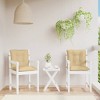 vidaXL Lowback Chair Cushions 2 pcs Melange Beige 39.4"x19.7"x2.8" Fabric - 4 of 4