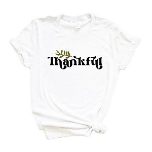 Simply Sage Market Women's Thankful Leaf Short Sleeve Graphic Tee - 1 of 4