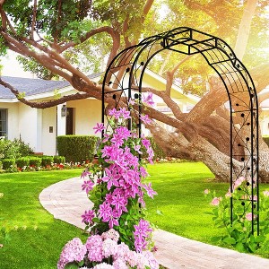 Mlmh & Kngwa 98.5"H Metal Garden Rose Arch Outdoor - 1 of 4