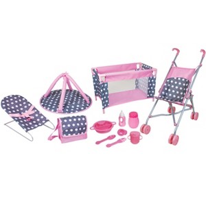 Lissi 5 Piece Baby Doll Deluxe Nursery Play Set w/ 8 Accessories - 1 of 3