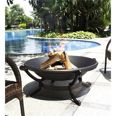 Steel Firepit In Copper Black Bowery Hill Target