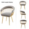 DYHOME Modern Mid Century Dining Chair, Upholstered Velvet Dining Room Chairs with Metal Legs for Makeup/Living Room (Set of 6) - 4 of 4